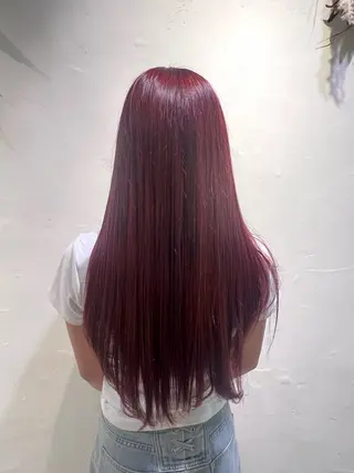 ロング カラー 透明感カラー🎀／ 寒色カラー／マツエクのヘアスタイル