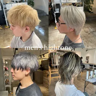 カラー メンズ ムラ修正/ ハイトーン💖Riaのヘアスタイル