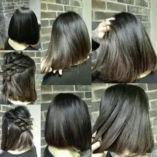 ミディアム ヘアアレンジ キッズ パーマ カラー MEGUMI megumiのヘアスタイル