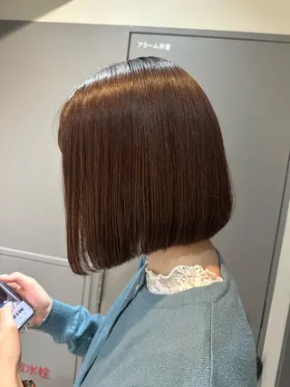 ショート パーマ 縮毛矯正+モテカラー 🎀✨MIHOのヘアスタイル