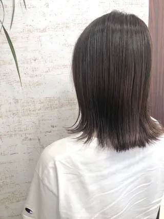 ミディアム カラー ケアブリーチ /髪質 改善/古橋圭史郎のヘアスタイル