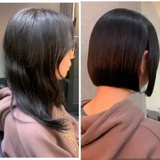 ショート 【髪質改善縮毛✨】 渋谷/ボブ/レンのヘアスタイル