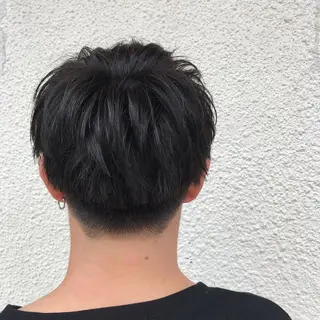 ショート カラー パーマ メンズ ニュアンスパーマ/ レイヤー/茶屋町のヘアスタイル