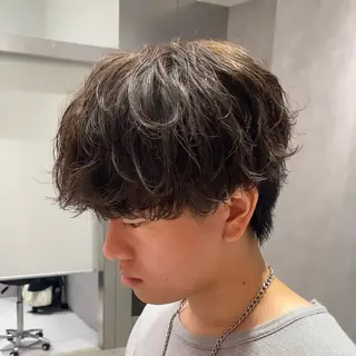 ショート メンズ新宿/縮毛/ ブリーチ/パーマのヘアスタイル