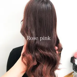 セミロング カラー ハイトーン×レイヤー カットTAKUMIのヘアスタイル