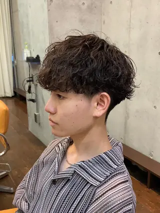 ミディアム パーマ メンズ 🌀パーマ特化 美容師🌀/しゅんのヘアスタイル
