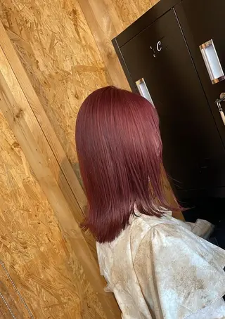 ミディアム まろみ暖色×ボブ ×chia🕯のヘアスタイル