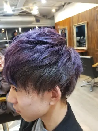 メンズ ミディアム カラー bathair  所属・bathair 持田侑祐のヘアスタイル