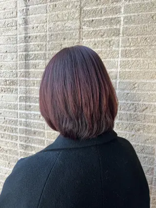 ミディアム カラー パーマ 加藤 綾華のヘアスタイル