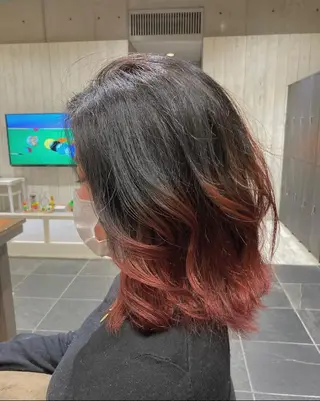 ミディアム カラー はまべ です☆のヘアスタイル