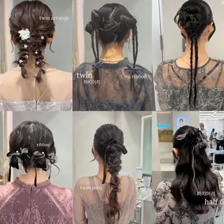 ヘアアレンジ monaヘアアレンジ 🎀/お呼ばれのヘアスタイル