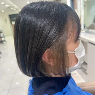 ショート 三箇島陽香/髪質改善 クロスパーマ縮毛矯正のヘアスタイル