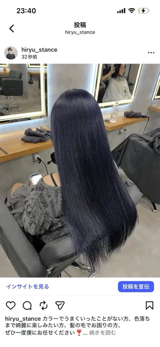 カラー 札幌ブリーチなし 👑ヒリュウのヘアスタイル