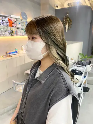ロング カラー 前橋 姫奈のヘアスタイル