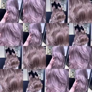 セミロング カラー 🧸ブリーチ特化/前 髪/しょうじりか🎀のヘアスタイル