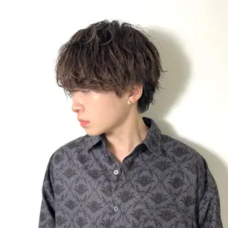 ショート パーマ アイブロウ 柏メンズカットパーマ NO.1タイチのヘアスタイル