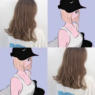 ミディアム カラー パーマ ヘアアレンジ メンズ ネイル マツエク・マツパ 天神レイヤーカット No.1💖マユカのヘアスタイル