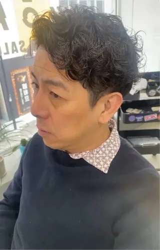 ショート パーマ メンズ メンズ専門サロン wokeのヘアスタイル