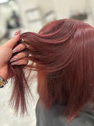 ミディアム まろっと艶感ブラウン ベージュ🤍まなかのヘアスタイル