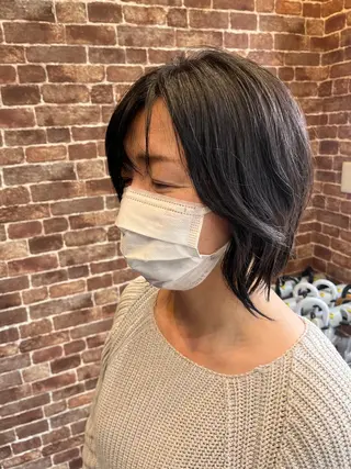ミディアム カラー パーマ ヘアアレンジ メンズ キッズ ネイル マツエク・マツパ アイブロウ 久木原 ゆりのヘアスタイル