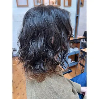 セミロング パーマ メンズ Lagom なかだのヘアスタイル