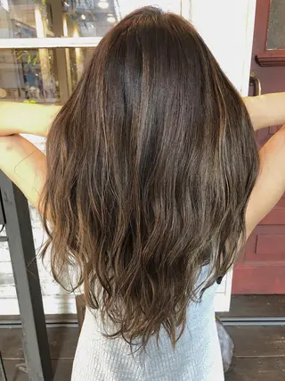 セミロング カラー hair  salon Zöld.所属・KAIBORI ASUKAのヘアスタイル