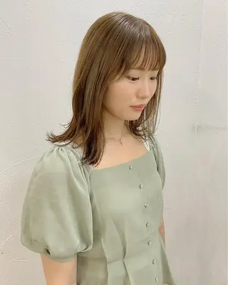 セミロング カラー ヘアアレンジ 榎園 由美のヘアスタイル