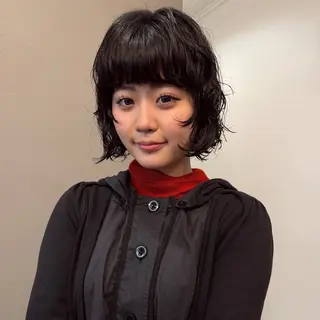 ショート パーマ パーマ/透明感カラー 元町🌱takutoのヘアスタイル