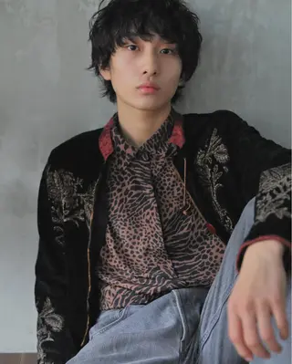 ショート パーマ メンズ 落合 優樹のヘアスタイル