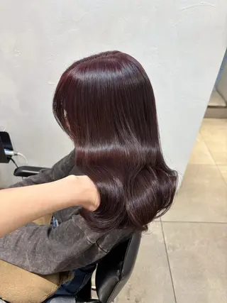 セミロング 盛れる透明感カラー・ momokaのヘアスタイル