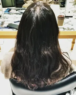 セミロング 🌿赤み消し/ 艶カラー落合 優🌿のヘアスタイル