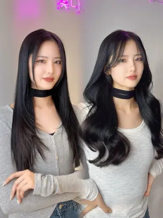 ロング 𝑹𝒊𝒉𝒐🎀 名駅/大人韓国ヘアのヘアスタイル