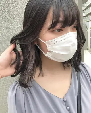 ミディアム カラー 透明感カラー ✨ 韓国艶髪💗菅原のヘアスタイル