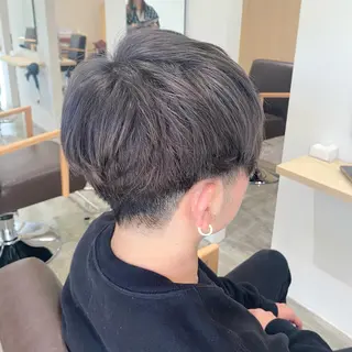 メンズ 酸性ストレート/ブリ ーチなしWカラー河本のヘアスタイル