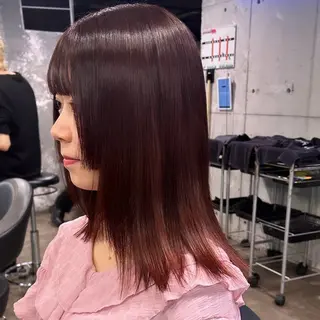 ミディアム 横浜美容室/透明感 カラー/レイヤーのヘアスタイル