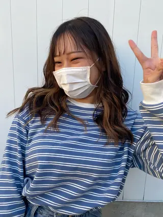 セミロング カット🩵 りこのヘアスタイル