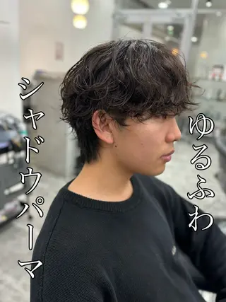 パーマ メンズ 🍐シャドウパーマ メンズ特化/守岡🍐のヘアスタイル