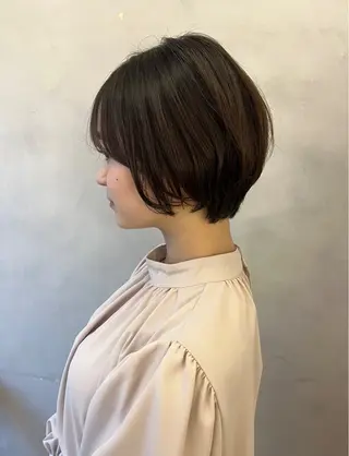 ショート モモ🍑 レイヤー/ボブ/暖色のヘアスタイル