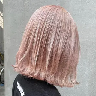 ミディアム まろみ暖色×ボブ ×chia🕯のヘアスタイル