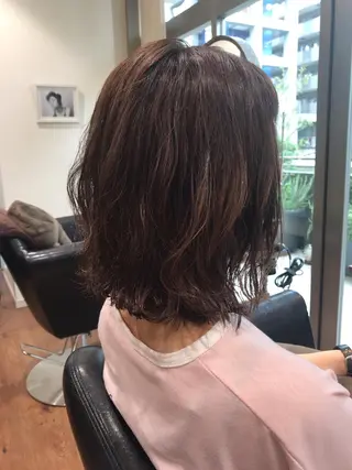 ミディアム パーマ アザマ　ヤスカツ _rosso 川口のヘアスタイル