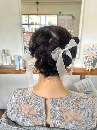 ヘアアレンジ mopa_kaede 暖色カラー/ロングのヘアスタイル