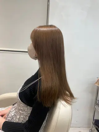 ロング カラー 頭から整える美容師 松田のヘアスタイル