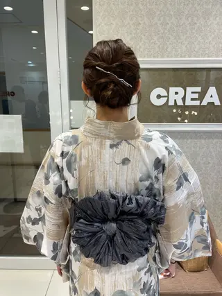 ヘアアレンジ ブリーチなしカラー/ 暖色カラー/艶カラーのヘアスタイル