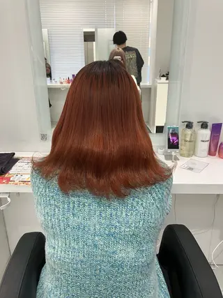 ミディアム カラー ヘアアレンジ 💓ブリーチ特化 透明感💓あい💓のヘアスタイル