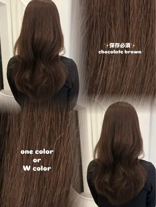 ロング カラー 友田 那都のヘアスタイル