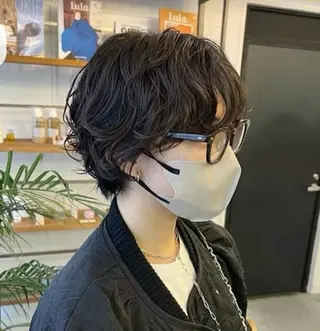 ショート パーマ sand omotesando所属・レイヤーカット ショートカットパーマのヘアスタイル