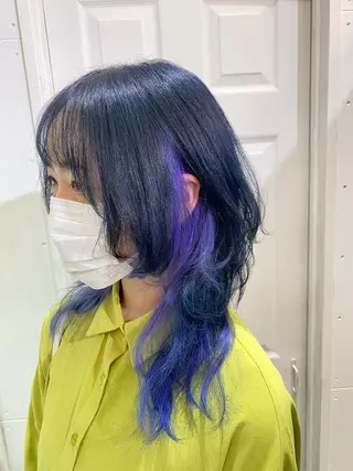 ミディアム カラー メンズパーマ/ エクステ🌞セナのヘアスタイル