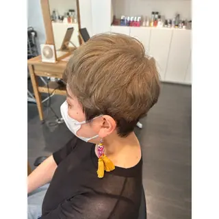 ショート カラー ◎かしま◎暖色ｶﾗｰ /ﾒﾝｽﾞﾊﾟｰﾏのヘアスタイル
