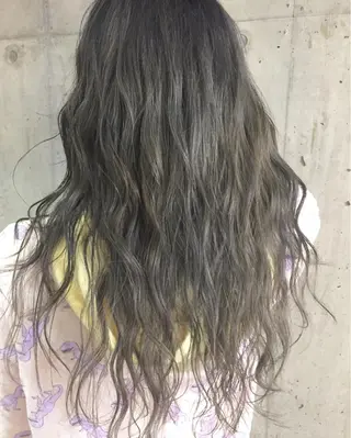 ロング カラー パーマ ヘアアレンジ メンズ キッズ ネイル マツエク・マツパ 韓国風×透明感カラー 髪質改善オタベシンヤのヘアスタイル