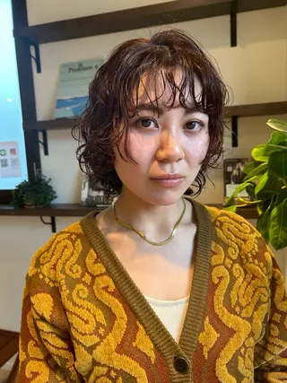 ショート カラー パーマ カラーリスト IKUHOのヘアスタイル